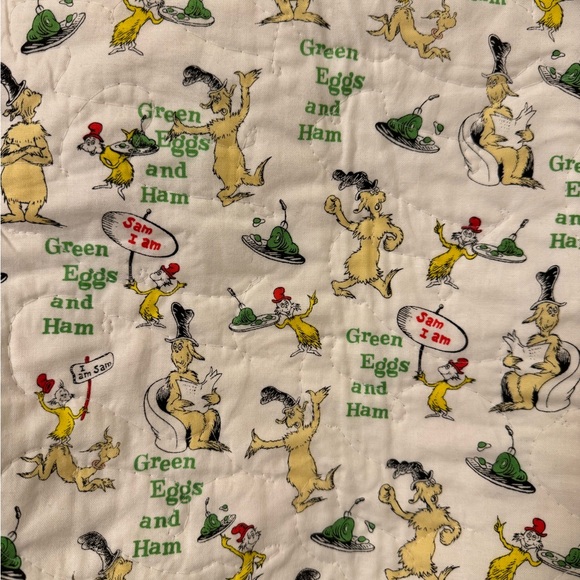 Brand New Homemade Dr. Seuss Green Eggs and Ham Baby Blanket - Picture 6 of 6